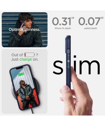 Spigen Mag Armor iPhone 14 Plus Case - Blue