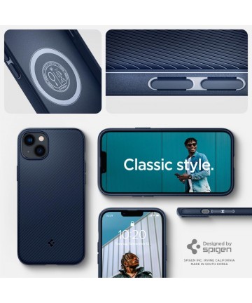 Spigen Mag Armor iPhone 14 Plus Case - Blue