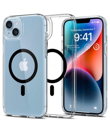 Spigen Ultra Hybrid Mag Case with MagSafe for iPhone 14 Plus - Clear Black