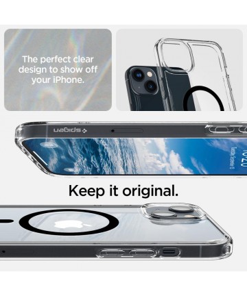 Spigen Ultra Hybrid Mag Case with MagSafe for iPhone 14 Plus - Clear Black