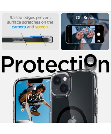 Spigen Ultra Hybrid Mag Case with MagSafe for iPhone 14 Plus - Clear Black