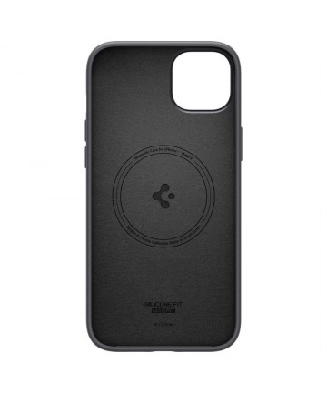 Spigen Silicone Fit Mag Case with MagSafe for iPhone 14 Plus - Black
