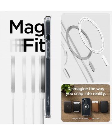 Spigen Ultra Hybrid Mag Case with MagSafe for iPhone 14 Plus - Clear Gray