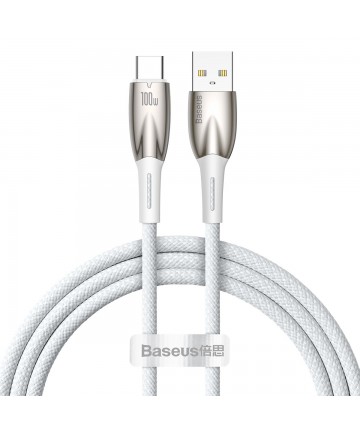 Baseus Glimmer Series fast charging cable USB-A - USB-C 100W 480Mbps 1m white