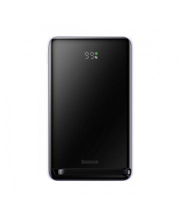 Baseus Magnetic Bracket Wireless Fast Charge Power Bank 10000mAh 20W Purple（With Xiaobai series fast charging Cable Type-C to Ty
