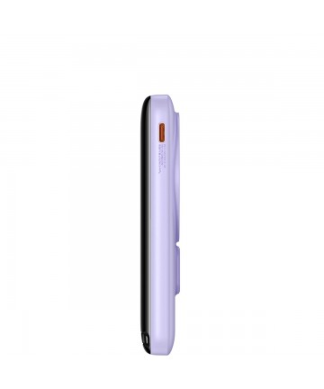 Baseus Magnetic Bracket Wireless Fast Charge Power Bank 10000mAh 20W Purple（With Xiaobai series fast charging Cable Type-C to Ty