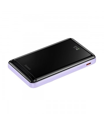 Baseus Magnetic Bracket Wireless Fast Charge Power Bank 10000mAh 20W Purple（With Xiaobai series fast charging Cable Type-C to Ty