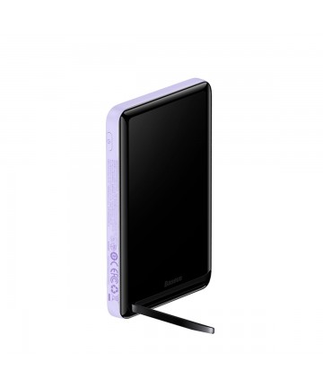 Baseus Magnetic Bracket Wireless Fast Charge Power Bank 10000mAh 20W Purple（With Xiaobai series fast charging Cable Type-C to Ty