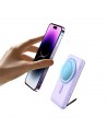 Baseus Magnetic Bracket Wireless Fast Charge Power Bank 10000mAh 20W Purple（With Xiaobai series fast charging Cable Type-C to Ty