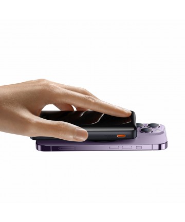 Baseus Magnetic Bracket Wireless Fast Charge Power Bank 10000mAh 20W Purple（With Xiaobai series fast charging Cable Type-C to Ty