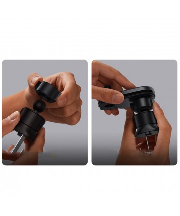 Baseus car holder with built-in 15W inductive charger for air vent black