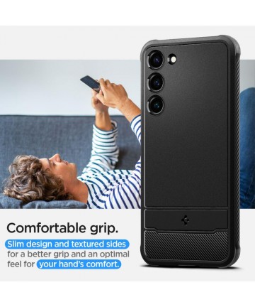 Spigen Rugged Armor Case for Samsung Galaxy S23 - Matte Black