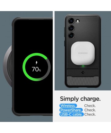 Spigen Rugged Armor Case for Samsung Galaxy S23 - Matte Black