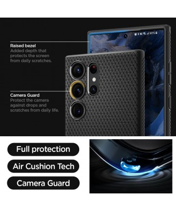 Spigen Liquid Air Case for Samsung Galaxy S23 Ultra - Matte Black