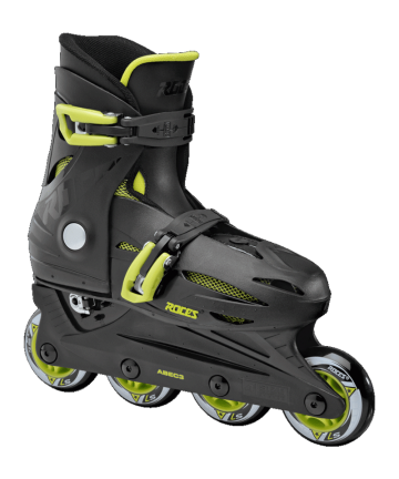 Roces Orlando 4.0 Inline Skates με Προστατευτικά και Κράνος, Μαύρο Λάιμ