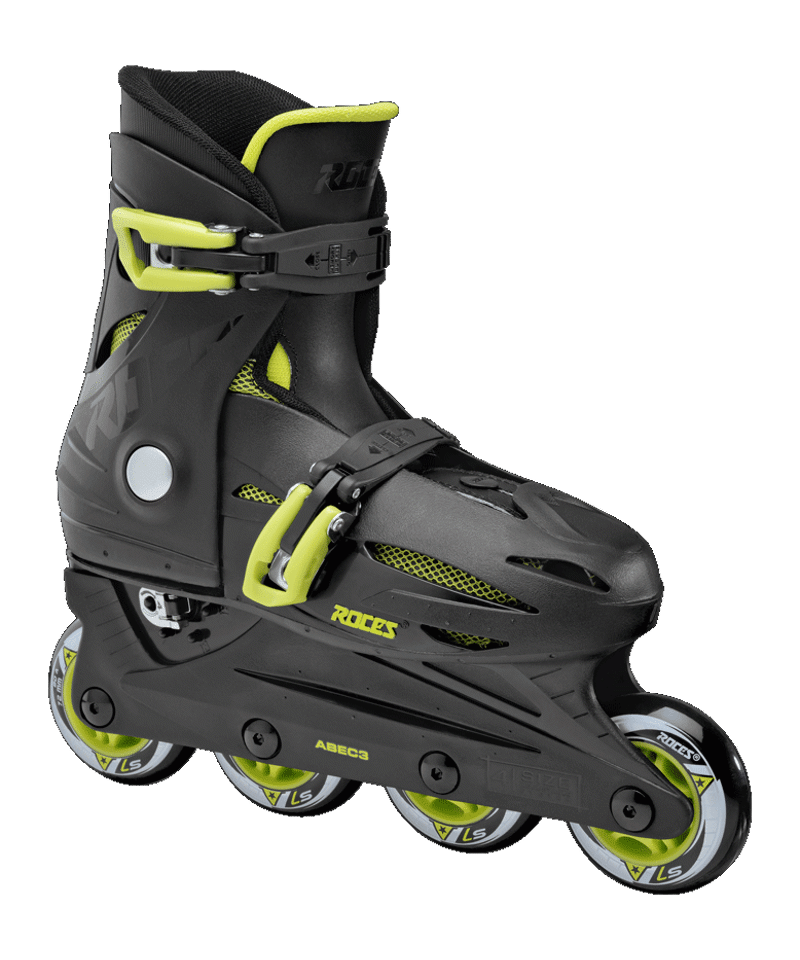 Roces Orlando 4.0 Inline Skates με Προστατευτικά και Κράνος, Μαύρο Λάιμ
