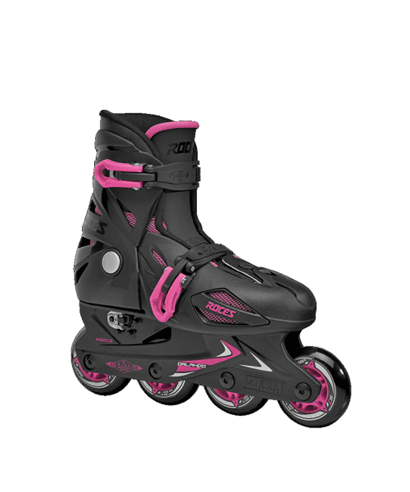 ROCES Orlando III Αυξομειούμενα Inline Πατίνια - Μαύρο/Ροζ