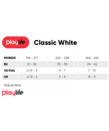 PLAYLIFE Classic White Αυξομειούμενα Roller Skates