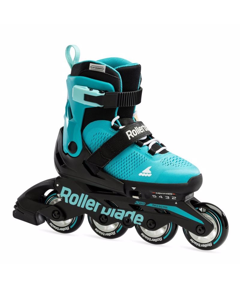 ROLLERBLADE Microblade Αυξομειούμενα Πατίνια - Black/Aqua