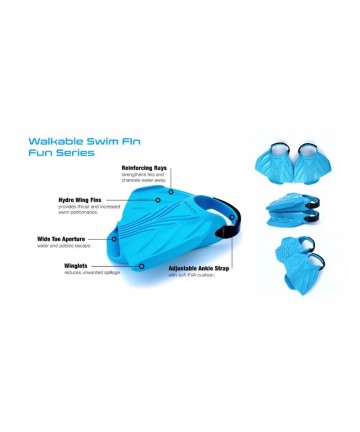 Waveo Swim Fins FLV1 Βατραχοπέδιλα Ρυθμιζόμενα - Pink