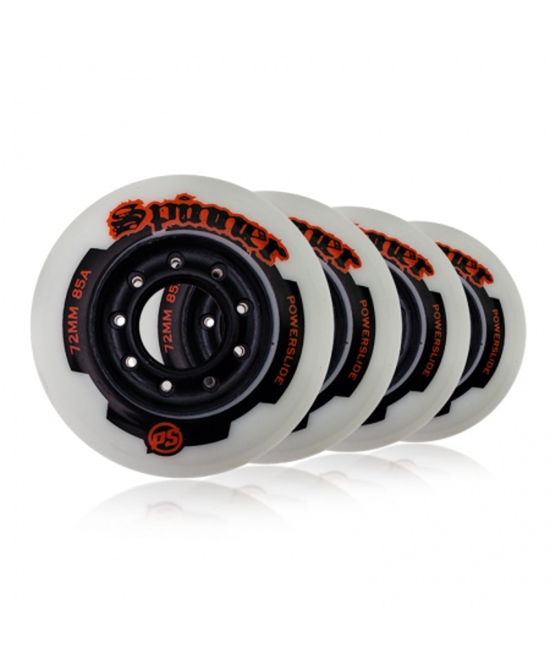 POWERSLIDE Spinner Wheels (4 pcs.) - White/Orange