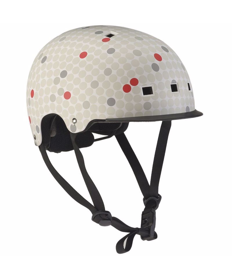 ROCES pop plus Grey dots Κράνος - Λευκό