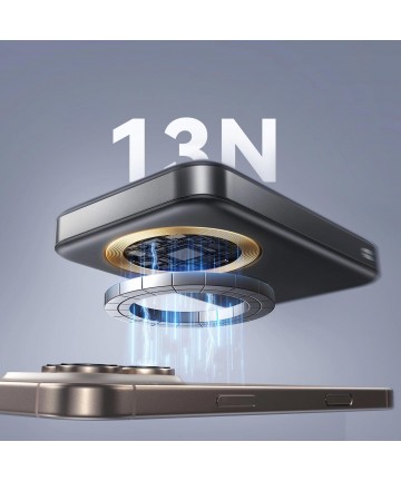 Joyroom JR-PBM12 Power Bank 10000mAh 22.5W MagSafe Compatible, 15W Wireless Charging, with Ring Base - Black