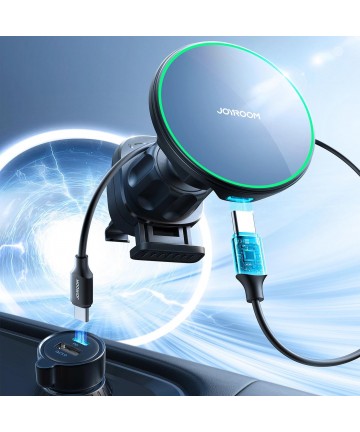 Joyroom JR-ZS412 holder with Qi2 15W charger, car, for air vent - black
