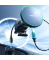Joyroom JR-ZS412 holder with Qi2 15W charger, car, for air vent - black