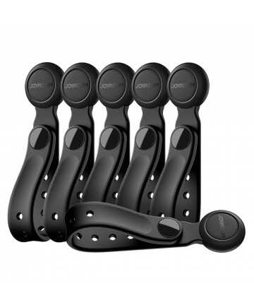 Joyroom JR-ZS422 Cable Organizer Silicone Headband with Magnet, Set of 6 - Black