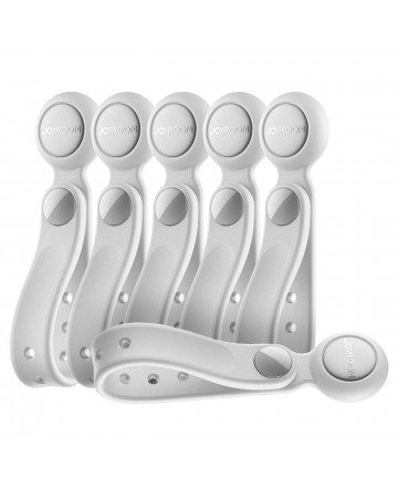 Joyroom JR-ZS422 Cable Organizer Silicone Headband with Magnet, Set of 6 - White