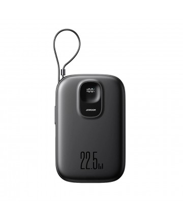 Joyroom JR-PBF18 22.5W 10000mAh Powerbank with Built-in Lightning Cable + USB-C Cable 0.25 cm - Black