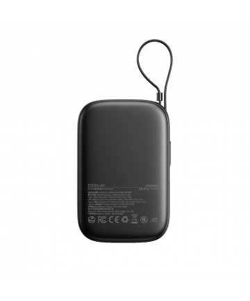 Joyroom JR-PBF18 22.5W 10000mAh Powerbank with Built-in Lightning Cable + USB-C Cable 0.25 cm - Black