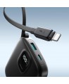 Joyroom JR-PBF18 22.5W 10000mAh Powerbank with Built-in Lightning Cable + USB-C Cable 0.25 cm - Black