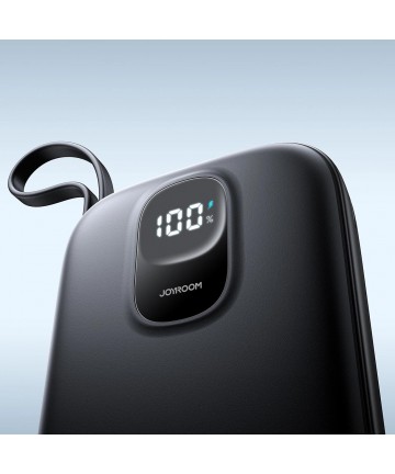 Joyroom JR-PBF18 22.5W 10000mAh Powerbank with Built-in Lightning Cable + USB-C Cable 0.25 cm - Black