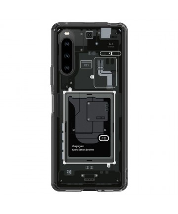 Spigen Ultra Hybrid Case for Sony Xperia 10 V - Dark Gray (Zero One Pattern)