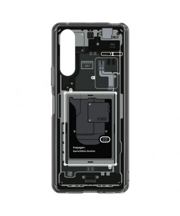 Spigen Ultra Hybrid Case for Sony Xperia 10 V - Dark Gray (Zero One Pattern)
