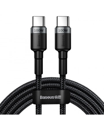 Baseus Cafule nylon cable USB Type C Power Delivery 2.0 100W 20V 5A 2m gray (CATKLF-ALG1)