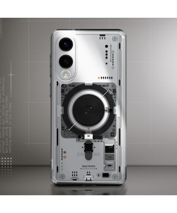 Spigen Ultra Hybrid Mag Case with MagSafe for Samsung Galaxy S25 Edge with Print - Transparent