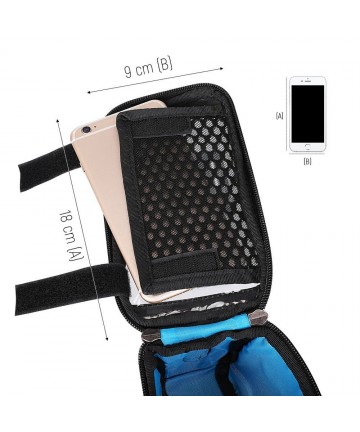 Wozinsky frame bike bag phone cover up to 6.5 inch 1l black (WBB6BK)
