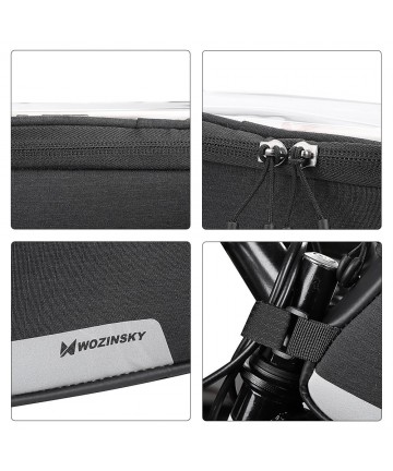 Wozinsky frame bike bag phone cover up to 6.5 inch 1l black (WBB6BK)