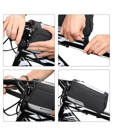 Wozinsky frame bike bag phone cover up to 6.5 inch 1l black (WBB6BK)