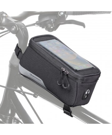 Wozinsky frame bike bag phone cover up to 6.5 inch 1l black (WBB6BK)