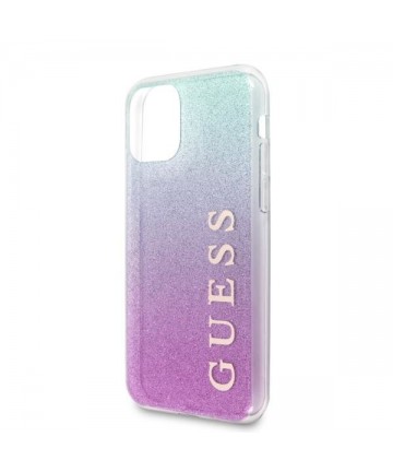 Guess GUHCN65PCUGLPBL iPhone 11 Pro Max rose blue/pink blue hard case Glitter Gradient