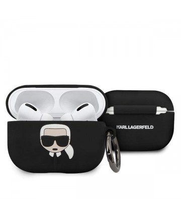 Karl Lagerfeld KLACAPSILGLBK AirPods Pro cover black/black Silicone Ikonik