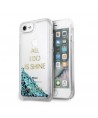 Guess GUHCP7GLUQBL iPhone 6/7/8 /SE 2020 / SE 2022 blue/blue hard case Liquid Glitter Party