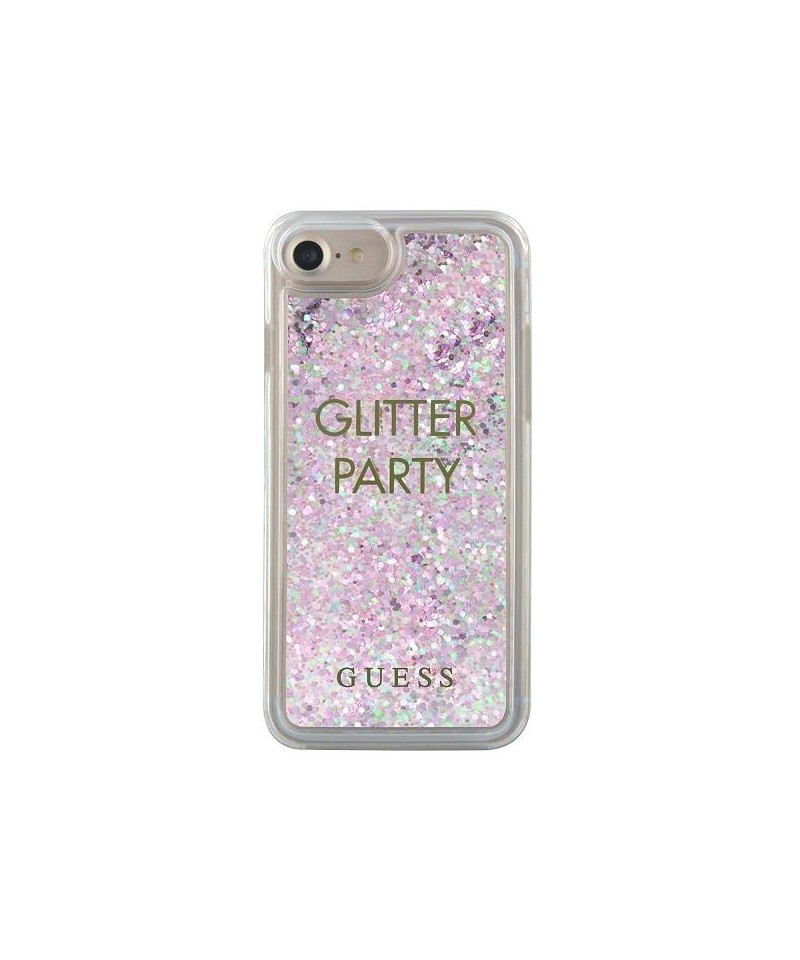 Guess GUHCP7GLUQPU iPhone 6/7/8 /SE 2020 / SE 2022 purple/purple hard case Liquid Glitter Party