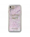 Guess GUHCP7GLUQPU iPhone 6/7/8 /SE 2020 / SE 2022 purple/purple hard case Liquid Glitter Party