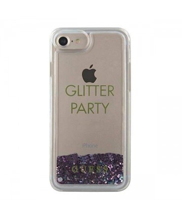 Guess GUHCP7GLUQPU iPhone 6/7/8 /SE 2020 / SE 2022 purple/purple hard case Liquid Glitter Party