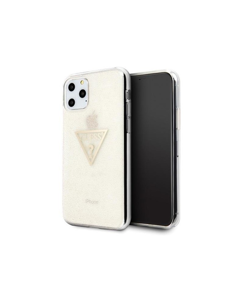 Guess GUHCN58SGTLGO iPhone 11 Pro gold/gold hard case Glitter Triangle